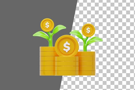 Preview: Green Investment 3D Icon