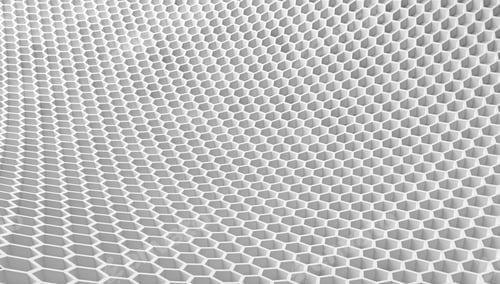 Preview: Digital data and network connection hexagon shape in technology concept on white background
