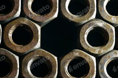Preview: Close-up of rusty nuts