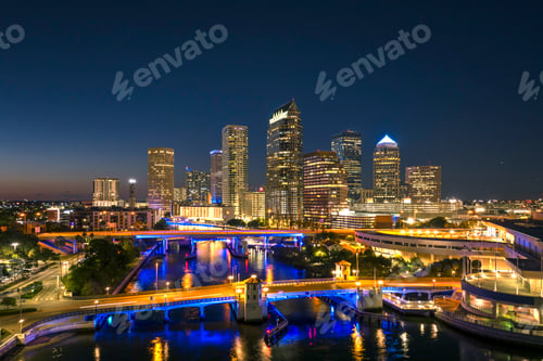 Preview: Tampa, Florida. Downtown district of American city