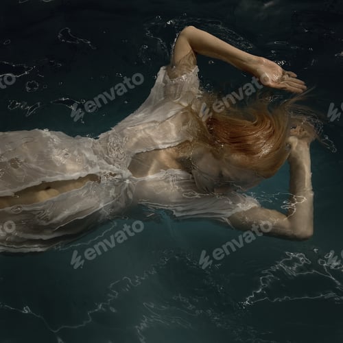 Preview: Portrait Of A Woman On The Surface Of The Water