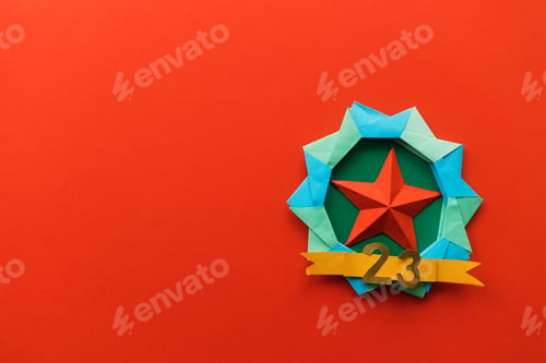 Preview: craft for kids. card with star for February 23