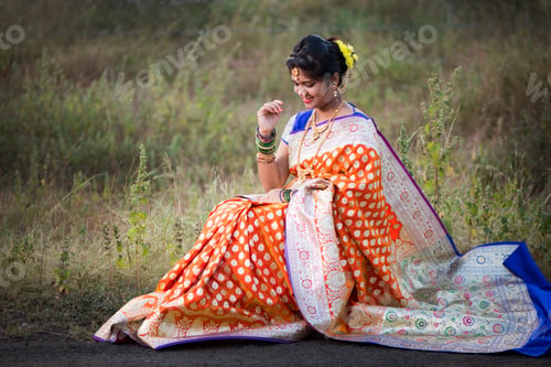 Preview: Beautiful Indian bride Wearing Saree