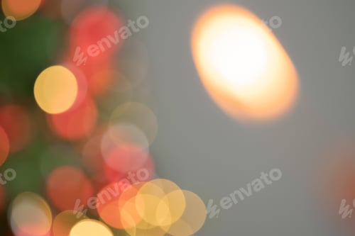 Preview: Christmas lights bokeh with golden glow background