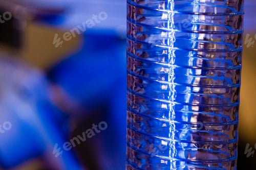 Preview: Close up of a plastic corrugated hosepipe in industrial factory