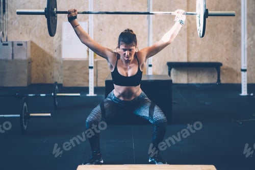 Preview: Girl doing barbell snatch