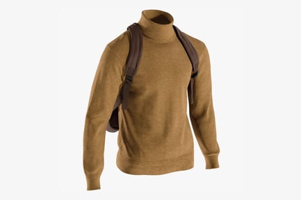 Preview: Men's Turtleneck Pullover with Brown Backpack