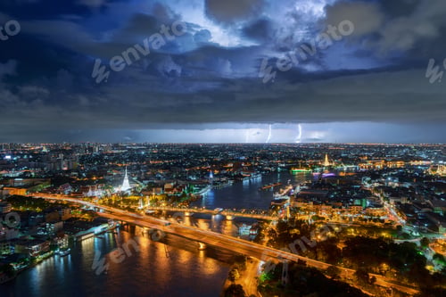 Preview: Bangkok Downtown. Thailand. Financial district and business in urban city in Asia.