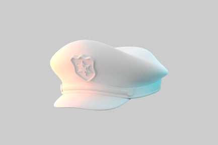 Preview: Police officer hat cap prop