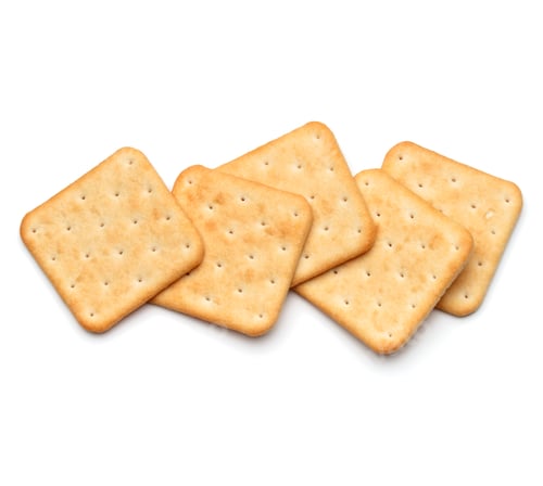 Preview: Dry cracker cookies isolated on white background cutout