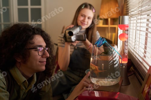Preview: Recording Goldfish in Aquarium Using Digital Camcorder