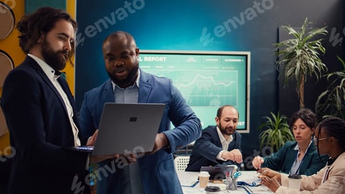 Preview: Business partners analyzing performance metrics within the organization