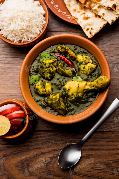Preview: Palak or spinach Chicken or Murg Saagwala is an Indian non-vegetarian recipe