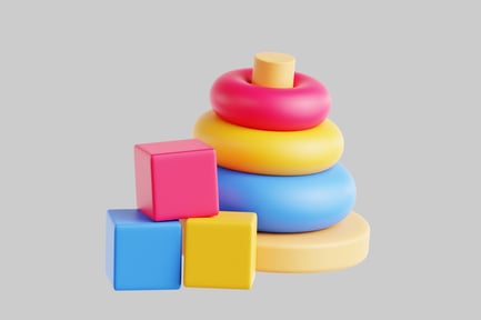 Aperçu: Blocs de construction en plastique empilés