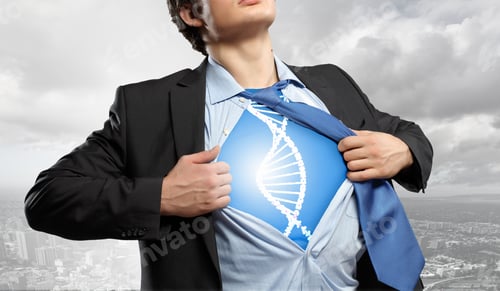 Preview: Businessman Opening His Shirt On Chest Acting Like Super Hero