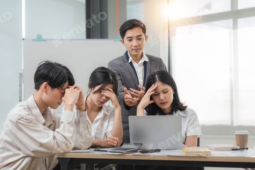 Preview: Group of creative asian business meeting and discussing strategy startup project analysis finance