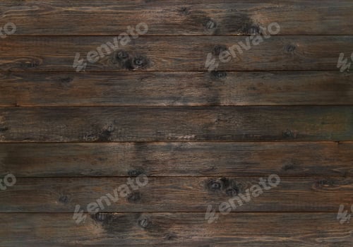 Preview: Vintage brown wood background texture with knots. Old wood wall. Brown abstract background
