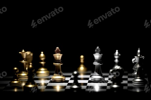 Preview: chess board game concept for competition and strategy