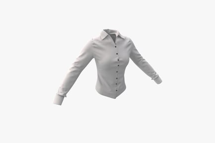 Preview: White button-down shirt with cufflinks