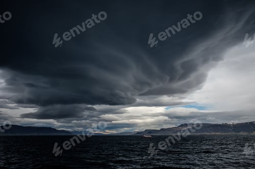 Preview: Stormy sky over an ocean