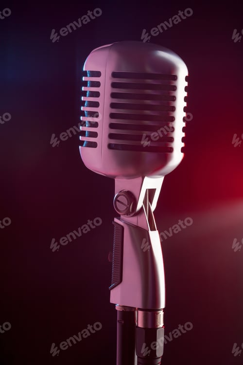 Preview: audio microphone retro style