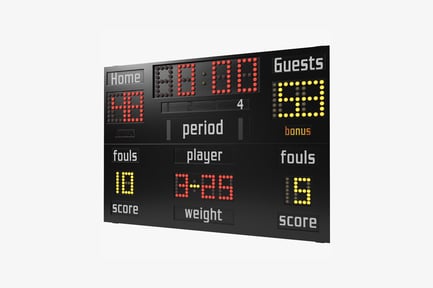 Preview: Digital scoreboard with numerical display