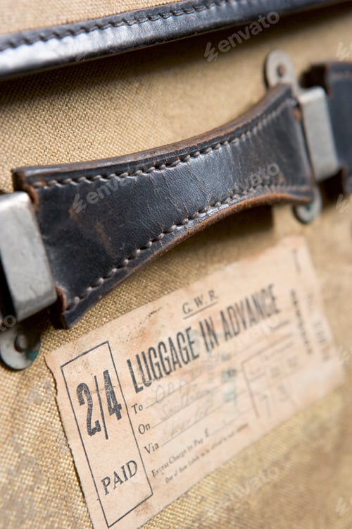 Preview: Close Up Of Old-Fashioned Suitcase