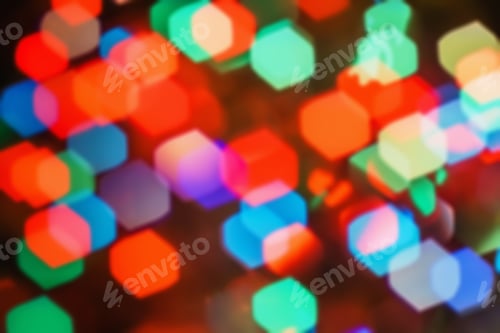 Preview: Background Abstract- Bokeh Blurry. Defocused- Festive Party. New Year- Beautiful Spark.