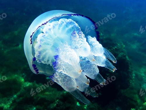 Preview: Close-up Of Jellyfish Swimming In Sea