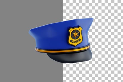Preview: Police Hat 3D Icon