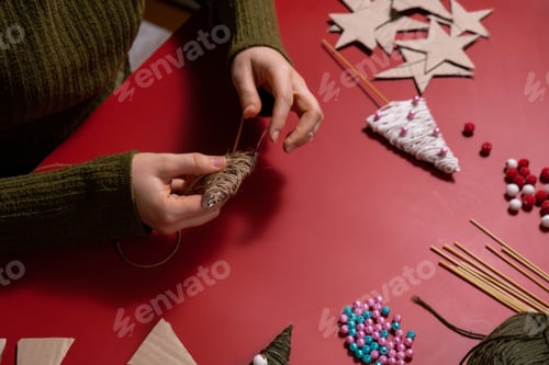 Preview: Rope Christmas tree Gift Christmas idea. Do it yourself instruction eco-friendly decoration. Making
