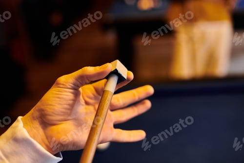 Preview: A Hand Prepares for a Billiard Shot