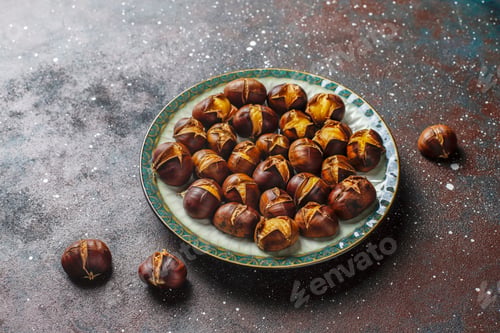 Preview: Tasty roasted organic chestnuts.