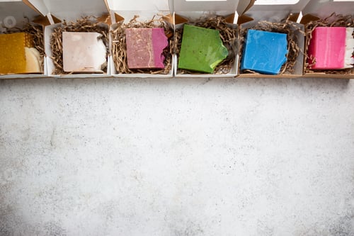Preview: Pieces of natural homemade soap