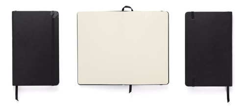 Preview: paper notebook or note pad isolated at white
