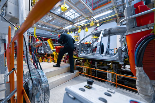 Preview: Engineer assemble the car on the production line. Car manufacturing plant