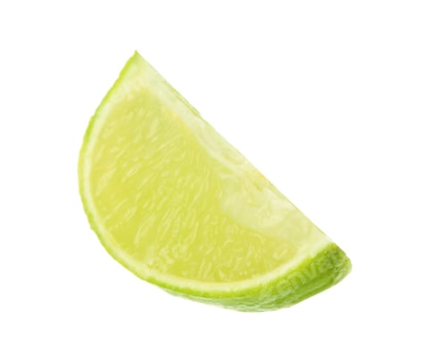 Preview: Slice of fresh lime on white background