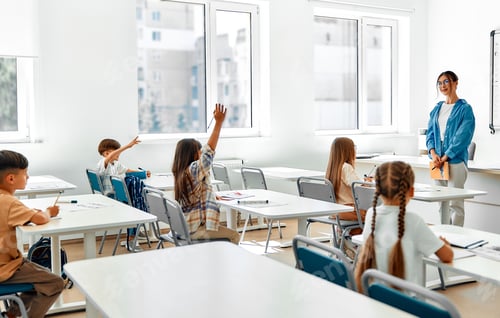 Preview: Children learning in a school classroom