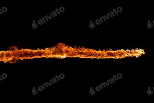 Preview: Blazing flames on black background