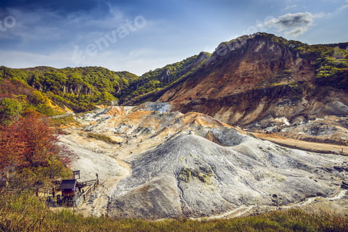 Preview: Noboribetsu, Hokkaido, Japan At Jigokudani Hell Valley.