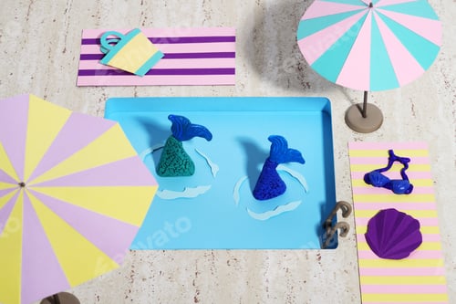 Preview: Mermaids swimming in the pool