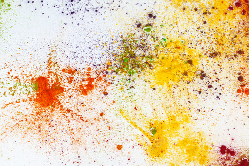 Preview: Colorful Powder Explosion on White Background