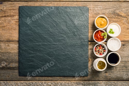 Preview: bowls of various dip sauces