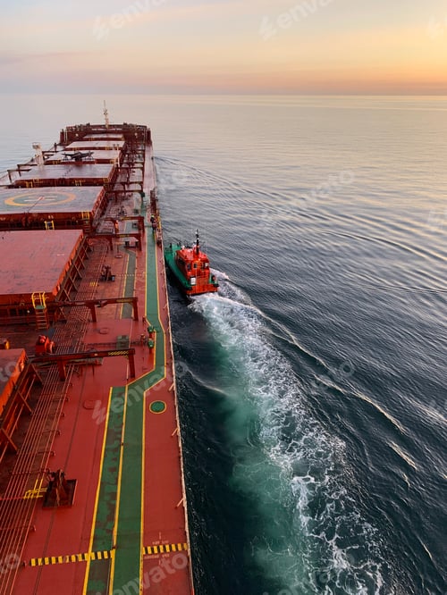 Preview: Beautiful view of the port at sunset