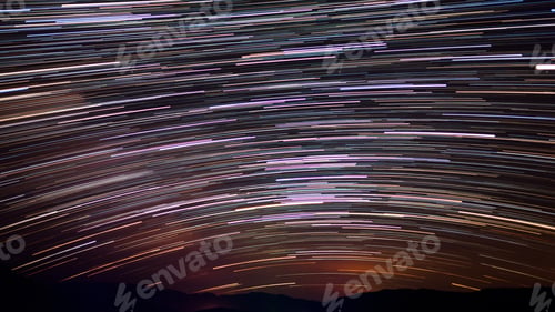 Preview: Backdrop purple crimson starry sky on exposure