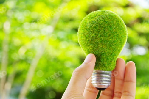 Preview: Hand holding eco light bulb