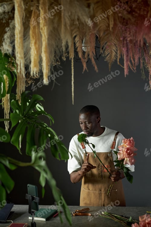 Preview: Florist Recording Video for Social Media