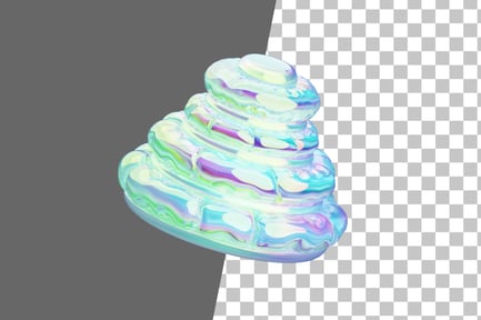 Preview: Four Balloon Ring Chrome 3D Icon