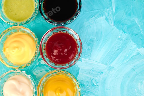 Preview: Set of different sauces.