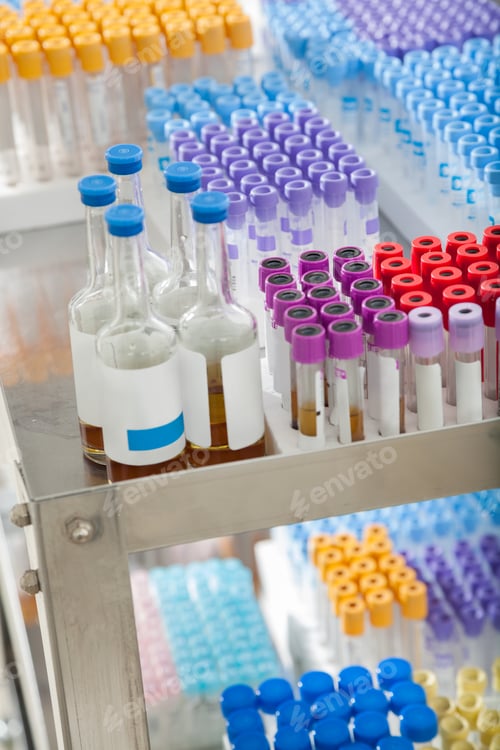 Preview: Test Tubes And Bottles On Trolley